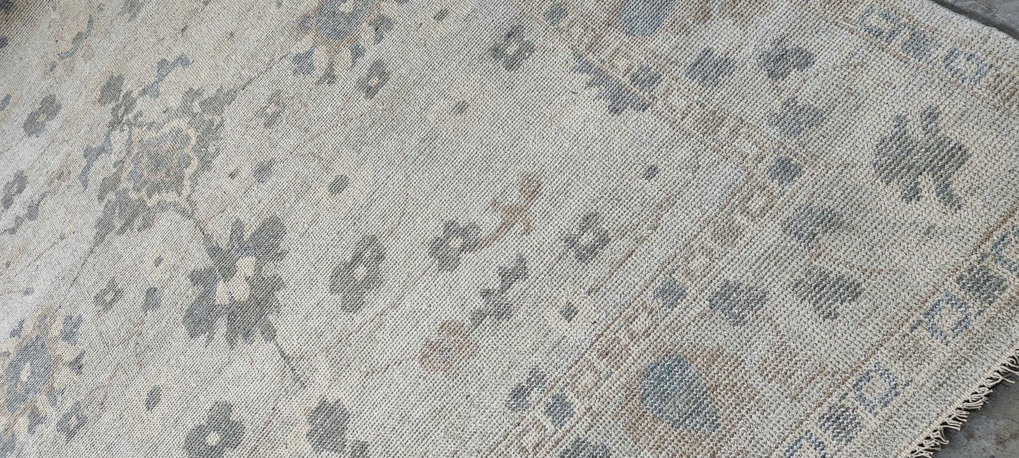 Blaze Starr 8x9.9 Hand Knotted Tan & Grey Oushak | Banana Manor Rug Factory Outlet