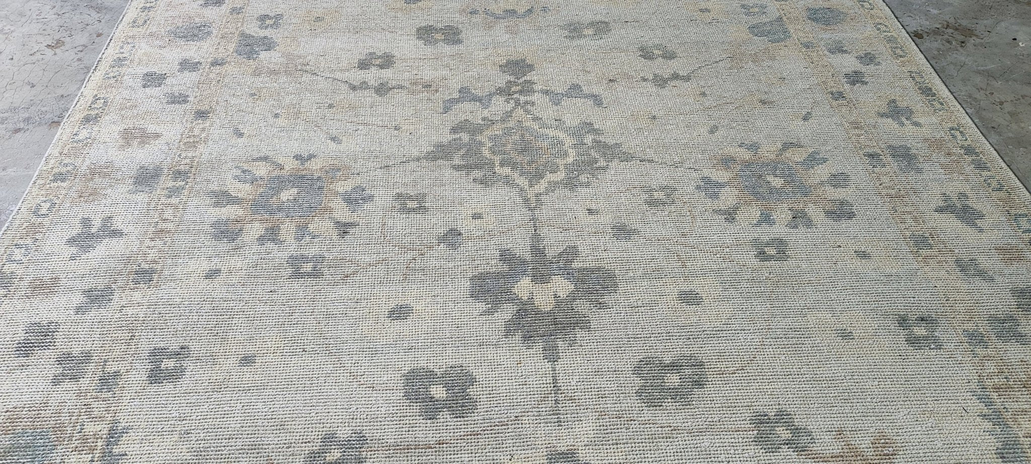 Blaze Starr 8x9.9 Hand Knotted Tan & Grey Oushak | Banana Manor Rug Factory Outlet