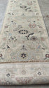 Blossom 3x14 Tan Hand-Knotted Oushak Runner | Banana Manor Rug Company