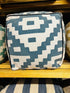 Bob Belcher Blue and White Geometric Pouffe | Banana Manor Rug Company