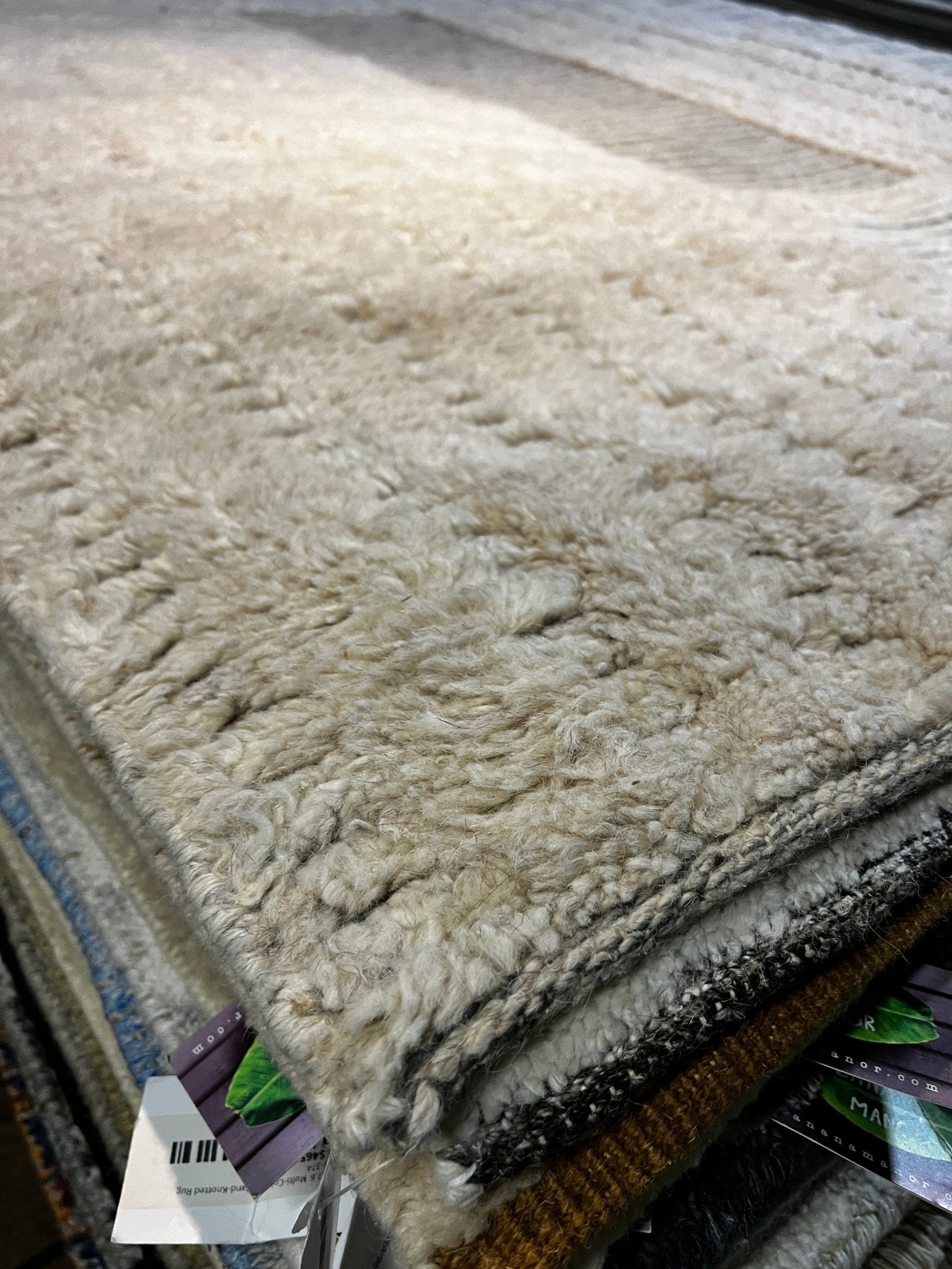 Bobby 5x8 Hand-Knotted Ivory Natural Modern | Banana Manor Rug Factory Outlet