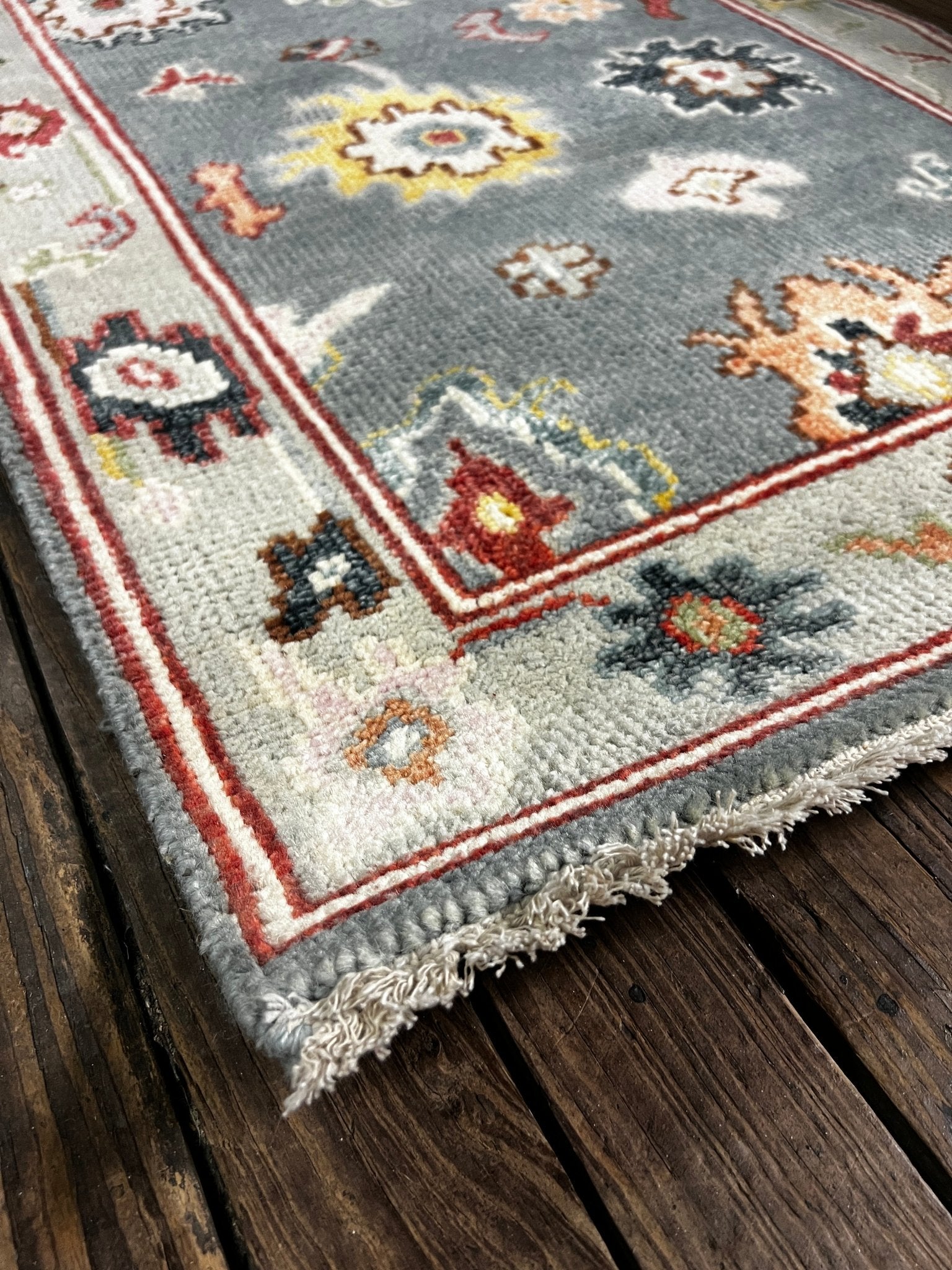 Bodil 2.6x12 Hand-Knotted Light Green & Ivory Oushak Runner | Banana Manor Rug Factory Outlet