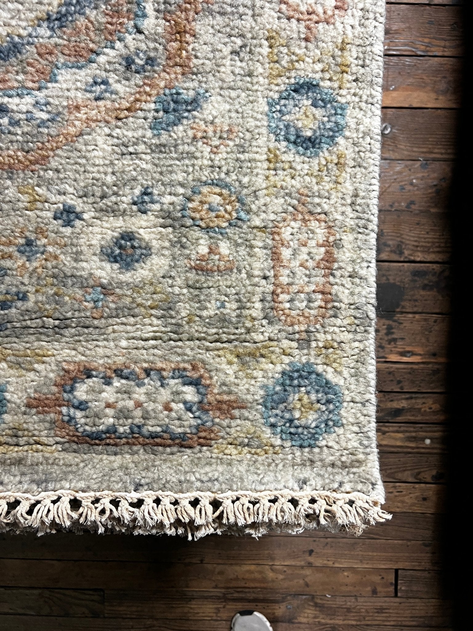 Bonnie Sommerville 2.6x8.9 Hand-Knotted Grey Oushak Runner | Banana Manor Rug Factory Outlet