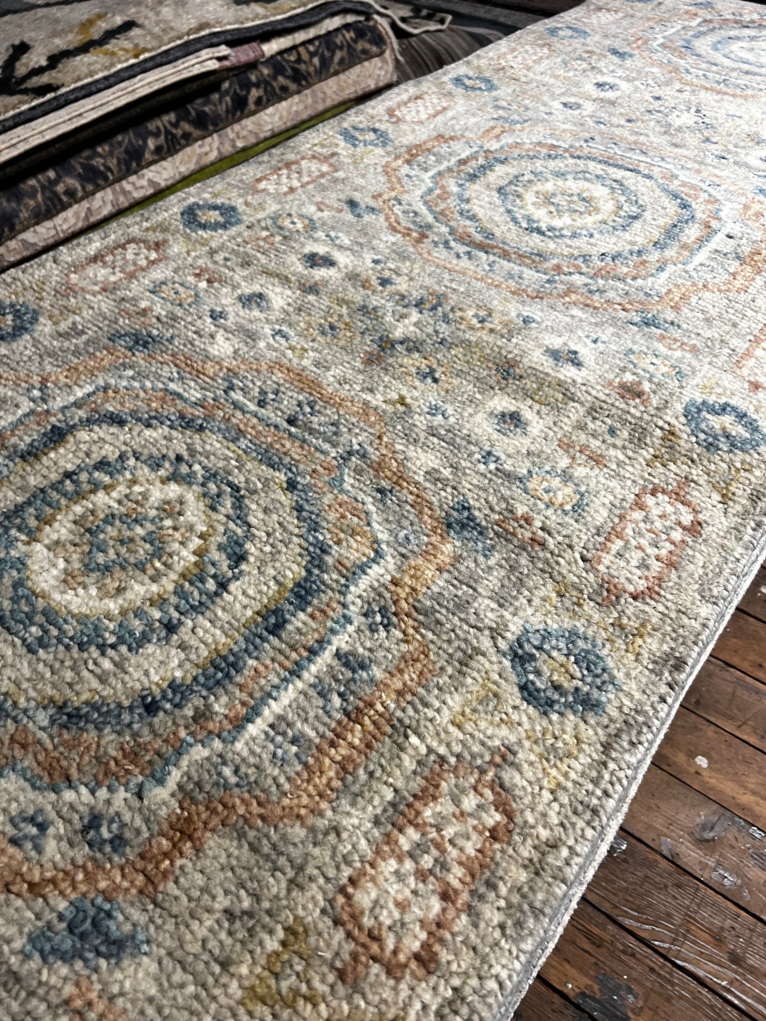 Bonnie Sommerville 2.6x8.9 Hand-Knotted Grey Oushak Runner | Banana Manor Rug Factory Outlet