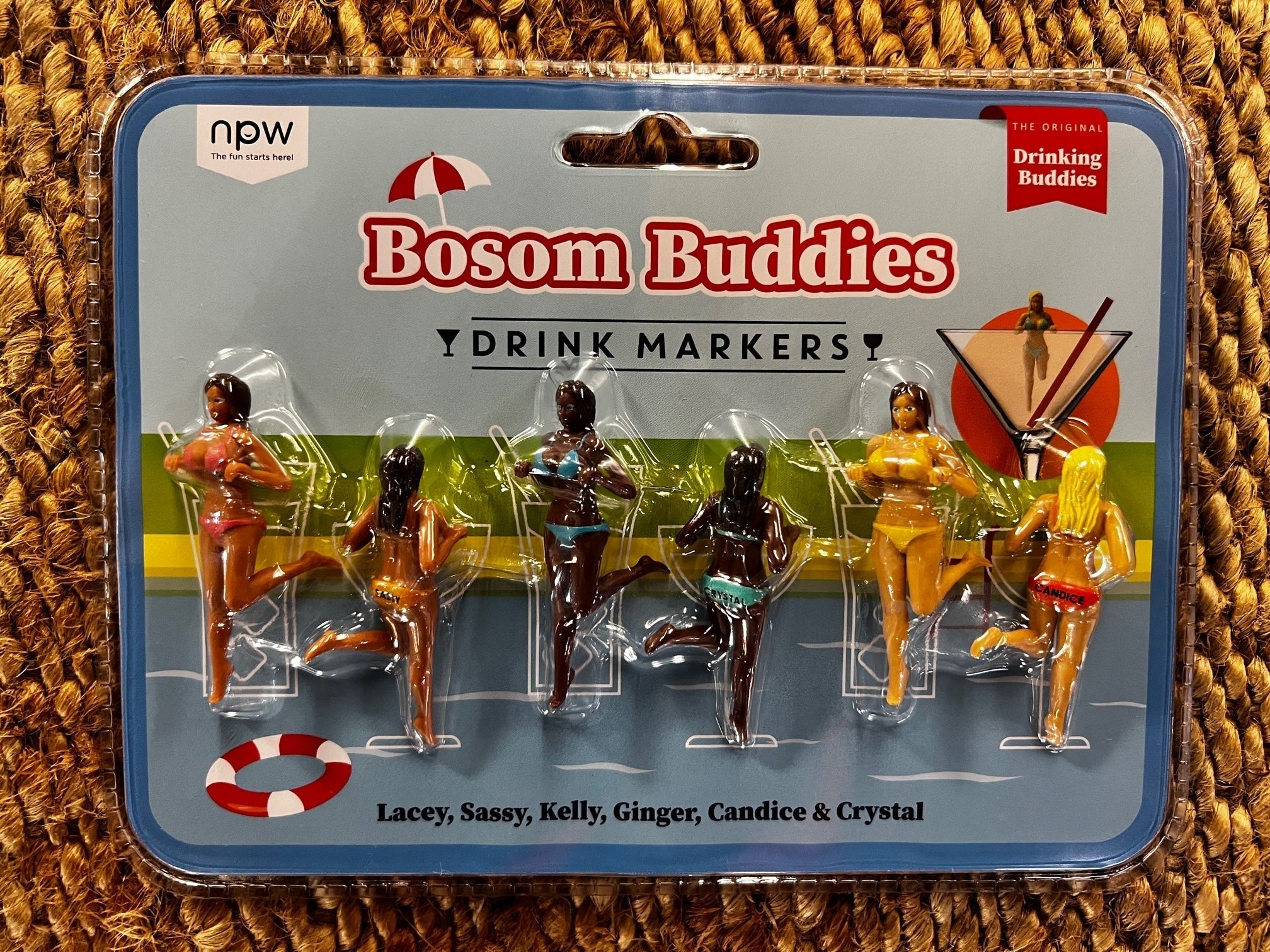 Bosom Buddies Drink Markers | Banana Manor Rug Company