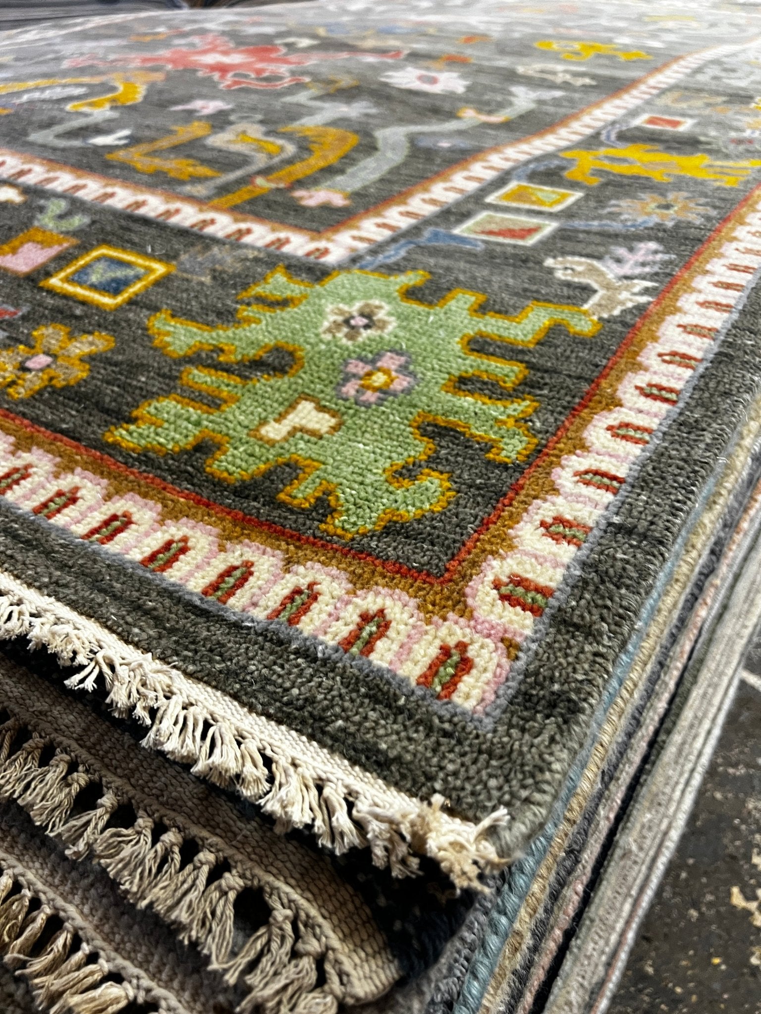 Brande 6x8.9 Hand-Knotted Grey Oushak | Banana Manor Rug Factory Outlet