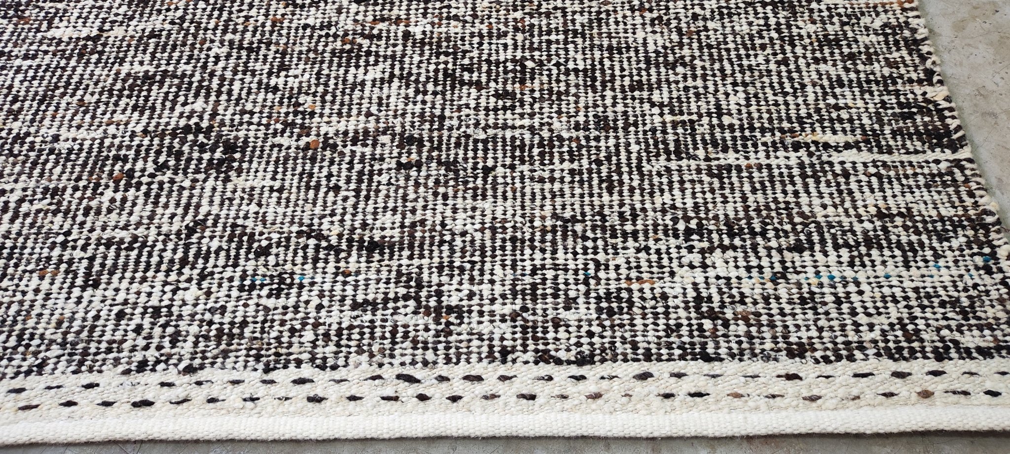 Brian 8x10 Handwoven Textured Wool Durrie | Banana Manor Rug Factory Outlet