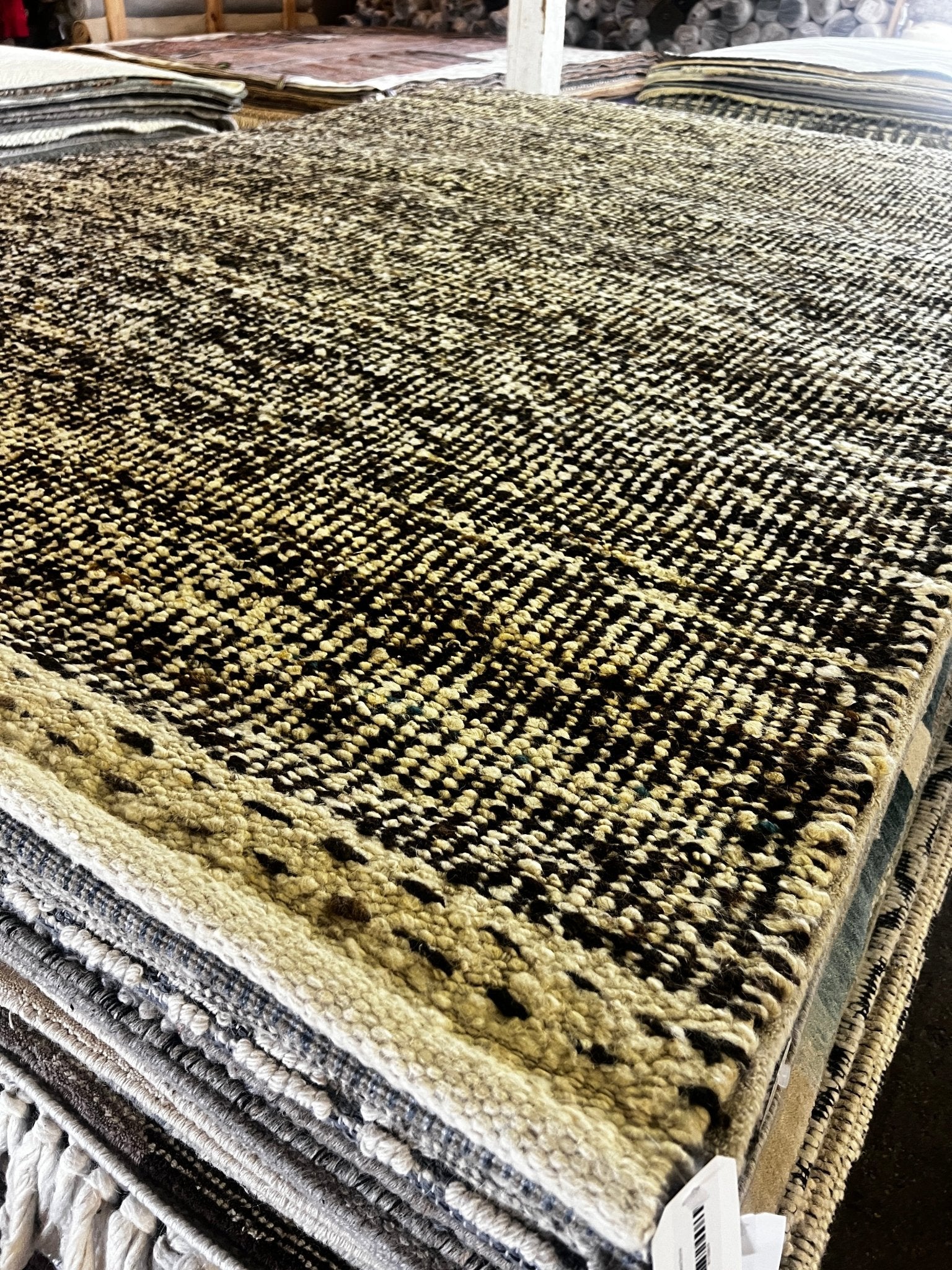 Brian 8x10 Handwoven Textured Wool Durrie | Banana Manor Rug Factory Outlet