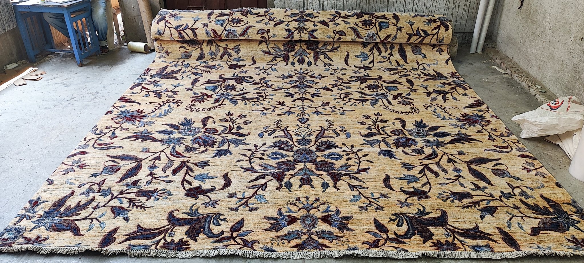 Brigida 9.9x14.9 Camel & Grey Hand Knotted | Banana Manor Rug Factory Outlet