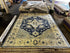 Britannica 7.9x10 Blue and Ivory Hand-Knotted Persian Rug | Banana Manor Rug Company