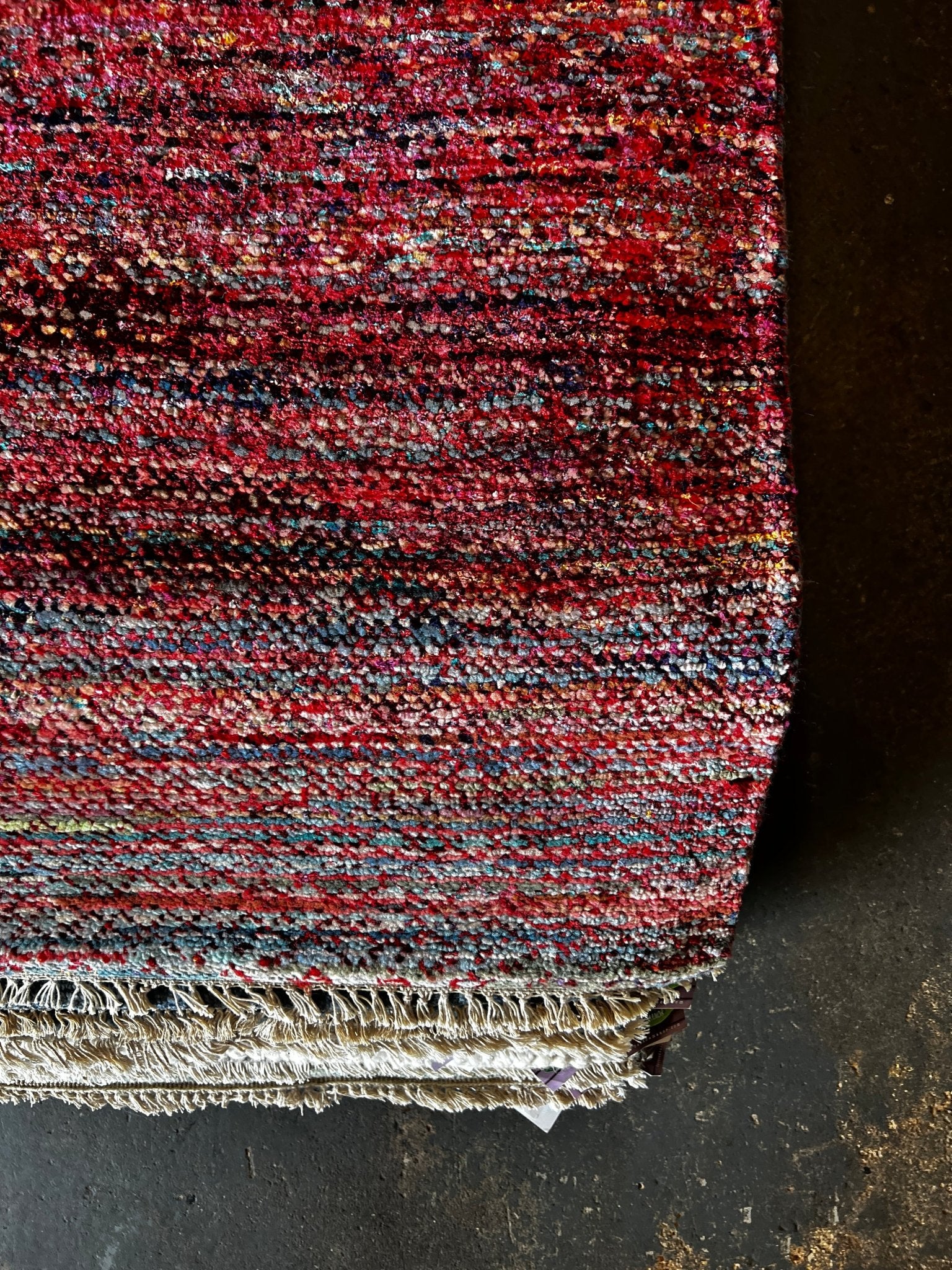 Brittany 10x13.9 Hand-Knotted Grass Style Multi-Color Rust Mix | Banana Manor Rug Factory Outlet