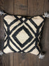 Brittney Spars Natural and Black Jute Tasseled Pillow | Banana Manor Rug Company
