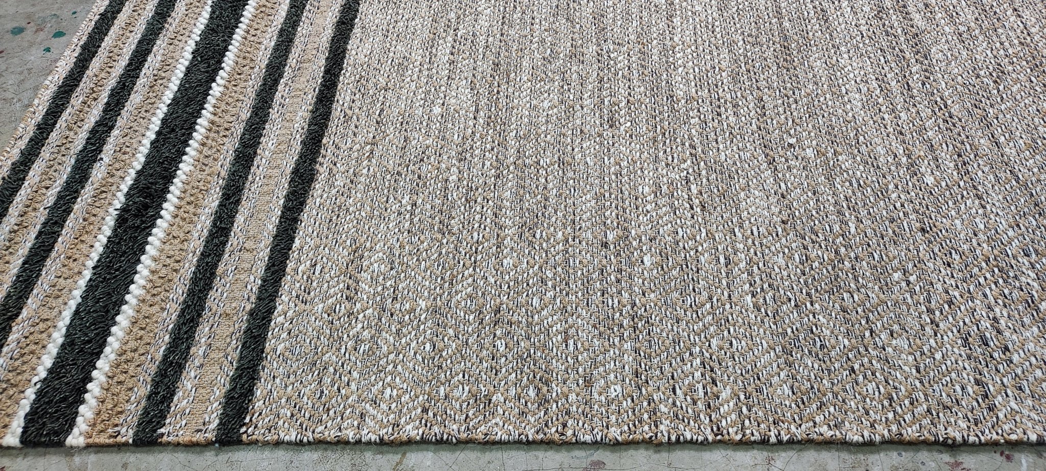 Brothers III 5x8 Handwoven Brown Mix Stripe | Banana Manor Rug Factory Outlet