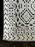 C Note Hand-Knotted Modern Rug Ivory and Dark Grey High-Low 9.3x12 | Banana Manor Rug Company