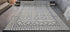 C Note Hand-Knotted Modern Rug Ivory and Dark Grey High-Low 9.3x12 | Banana Manor Rug Company