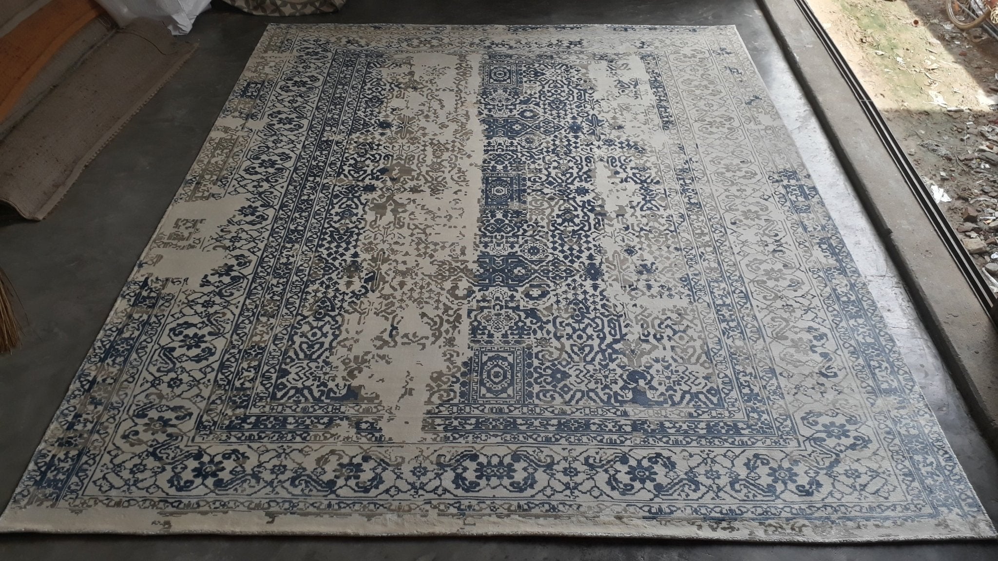 California Stars 8X10 Distressed Design Loom Knotted - Handloom Rug | Banana Manor Rug Factory Outlet