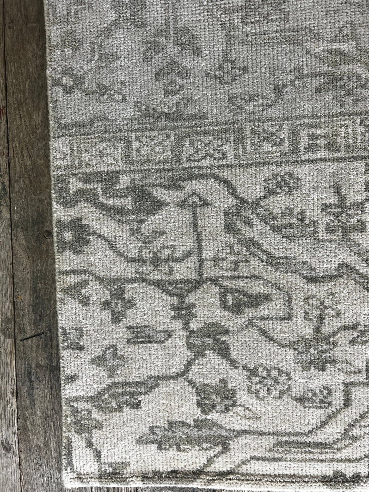 "Camillei" Silver Grey Hand-Knotted Oushak 8x10 | Banana Manor Rug Company