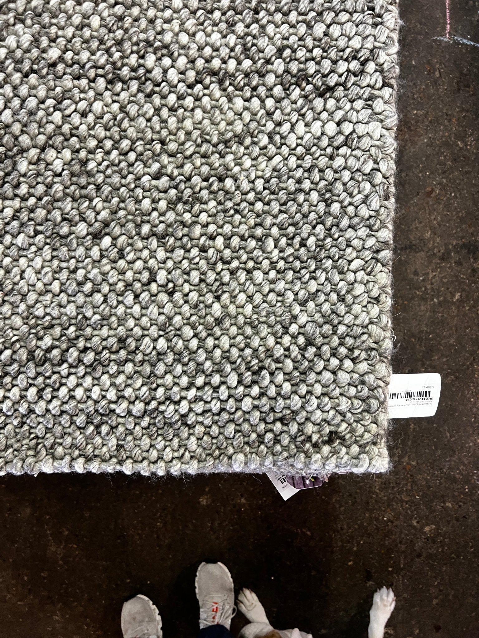 Candlelight Handwoven Pet Grey & Beige Full Loop (Multiple Sizes) | Banana Manor Rug Factory Outlet