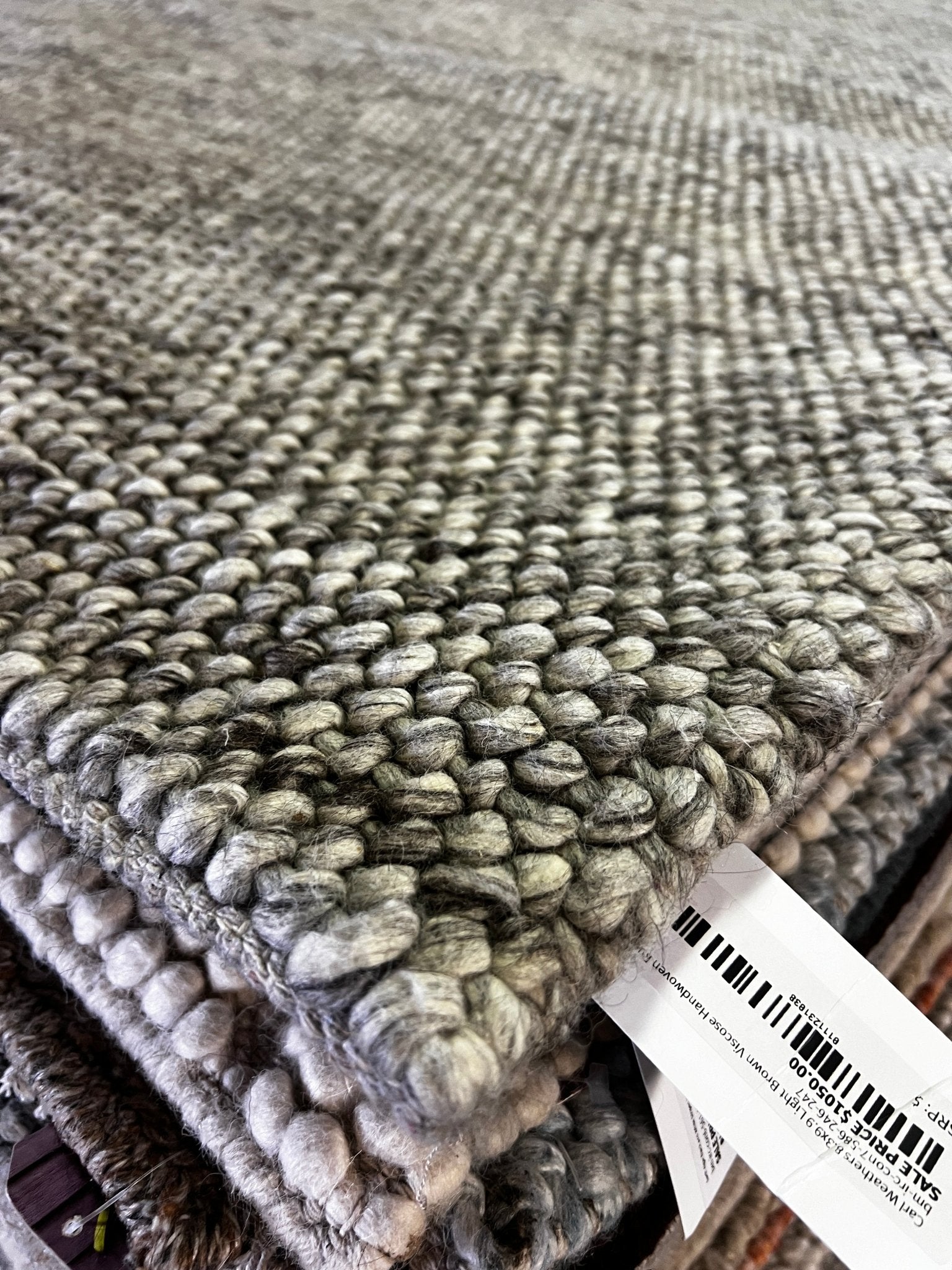 Candlelight Handwoven Pet Grey & Beige Full Loop (Multiple Sizes) | Banana Manor Rug Factory Outlet