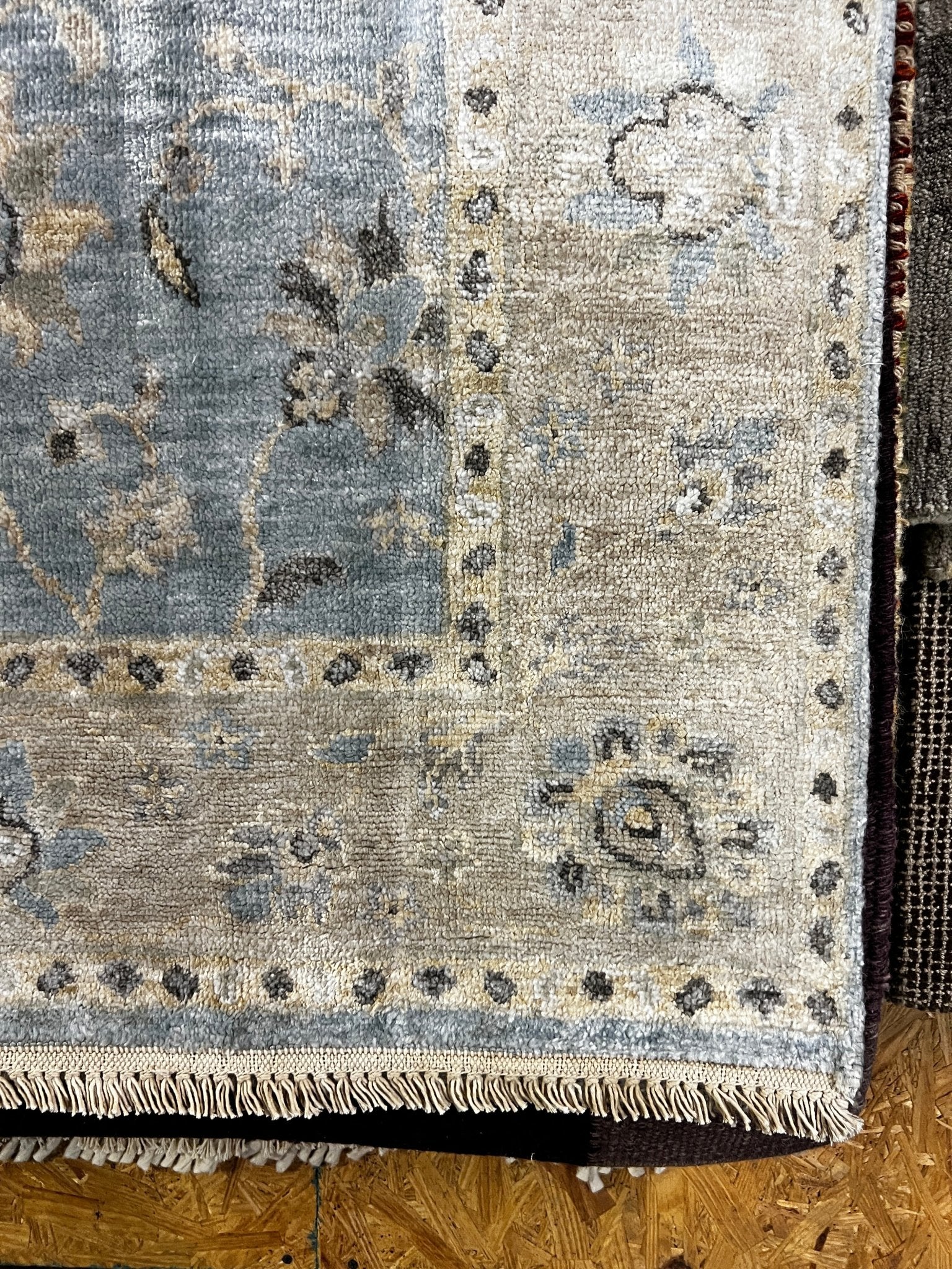 Carmella 3x5 Hand-Knotted Aqua & Silver Oushak | Banana Manor Rug Factory Outlet