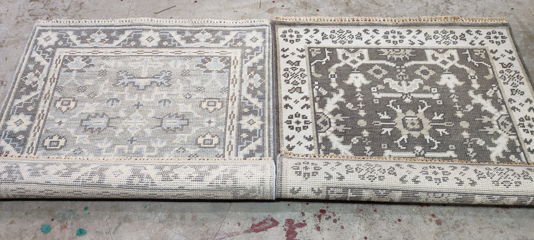 Carrie Hatfield Silver and Grey Hand-Knotted Oushak Rug 3x3 | Banana Manor Rug Company