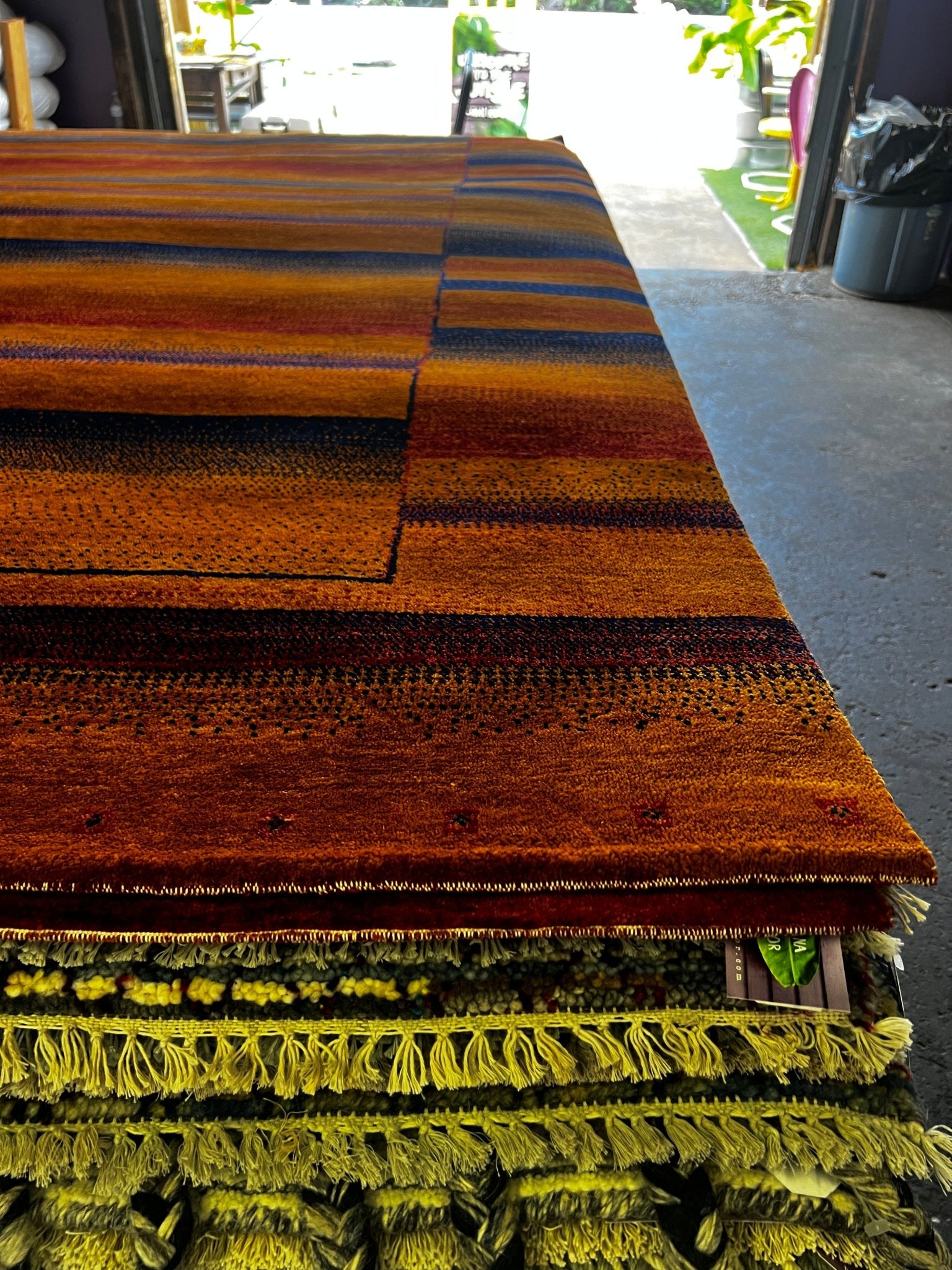 Carrington Hattiesburg 6.6x9.9 Hand Knotted Rust Lori Buff | Banana Manor Rug Factory Outlet