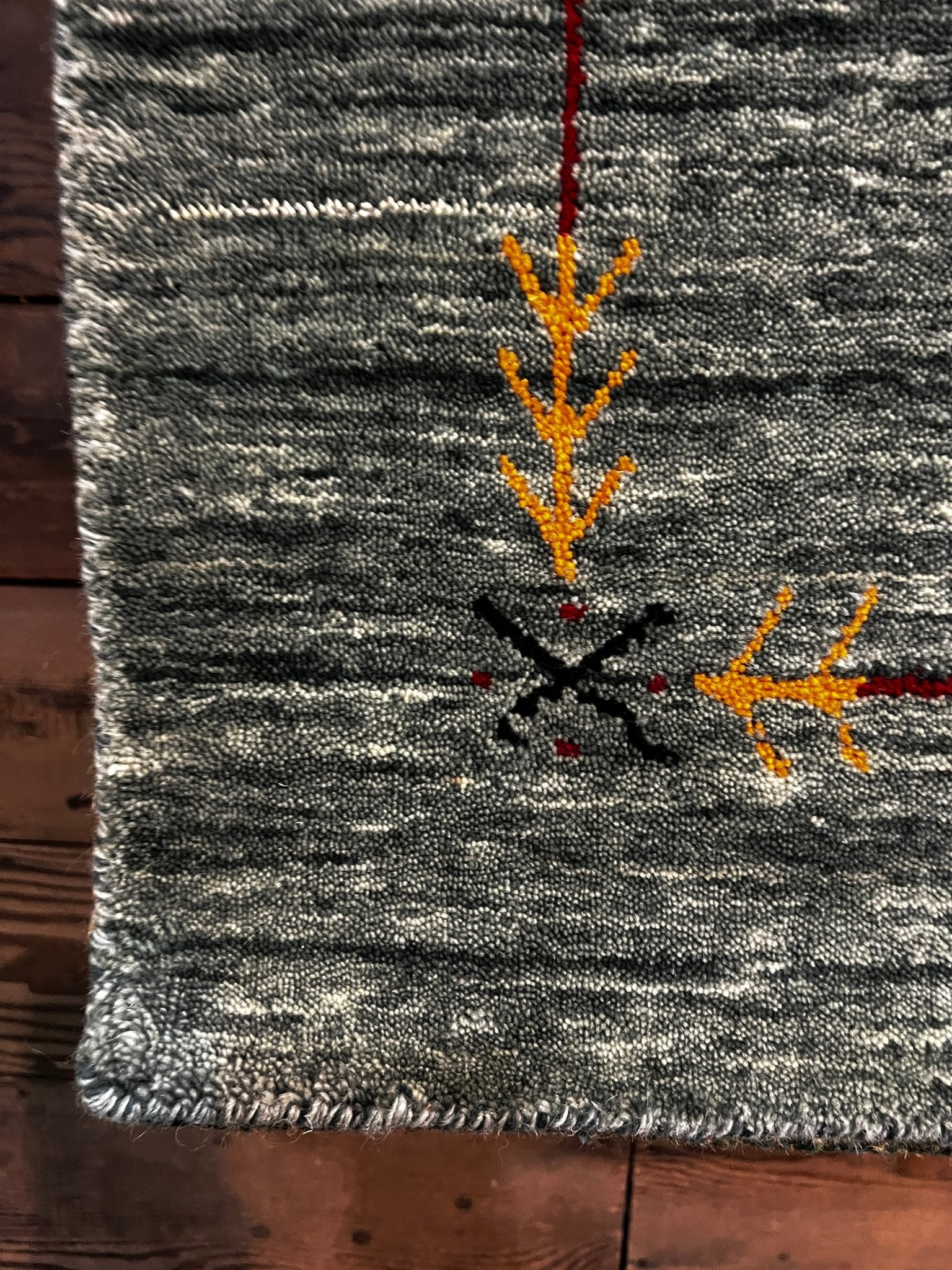 Carter 3x4.9 Grey Handwoven Gabbeh Rug | Banana Manor Rug Factory Outlet