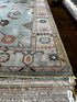 Catharine Cockburn 10x14 Hand-Knotted Oushak Rug Light Blue and Tan | Banana Manor Rug Factory Outlet