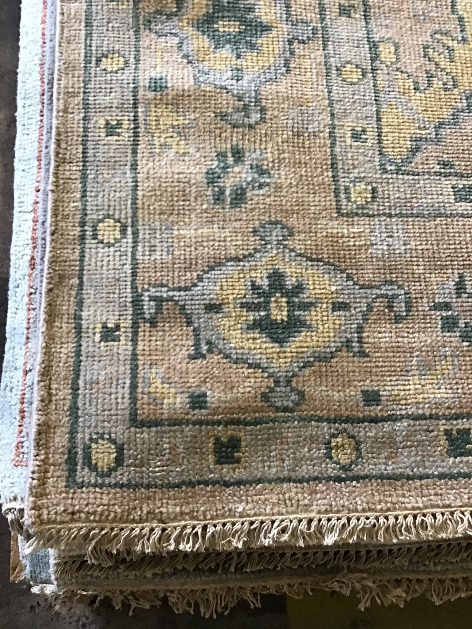 Cecile 9.3x12 Light Brown Hand-Knotted Oushak Rug | Banana Manor Rug Company