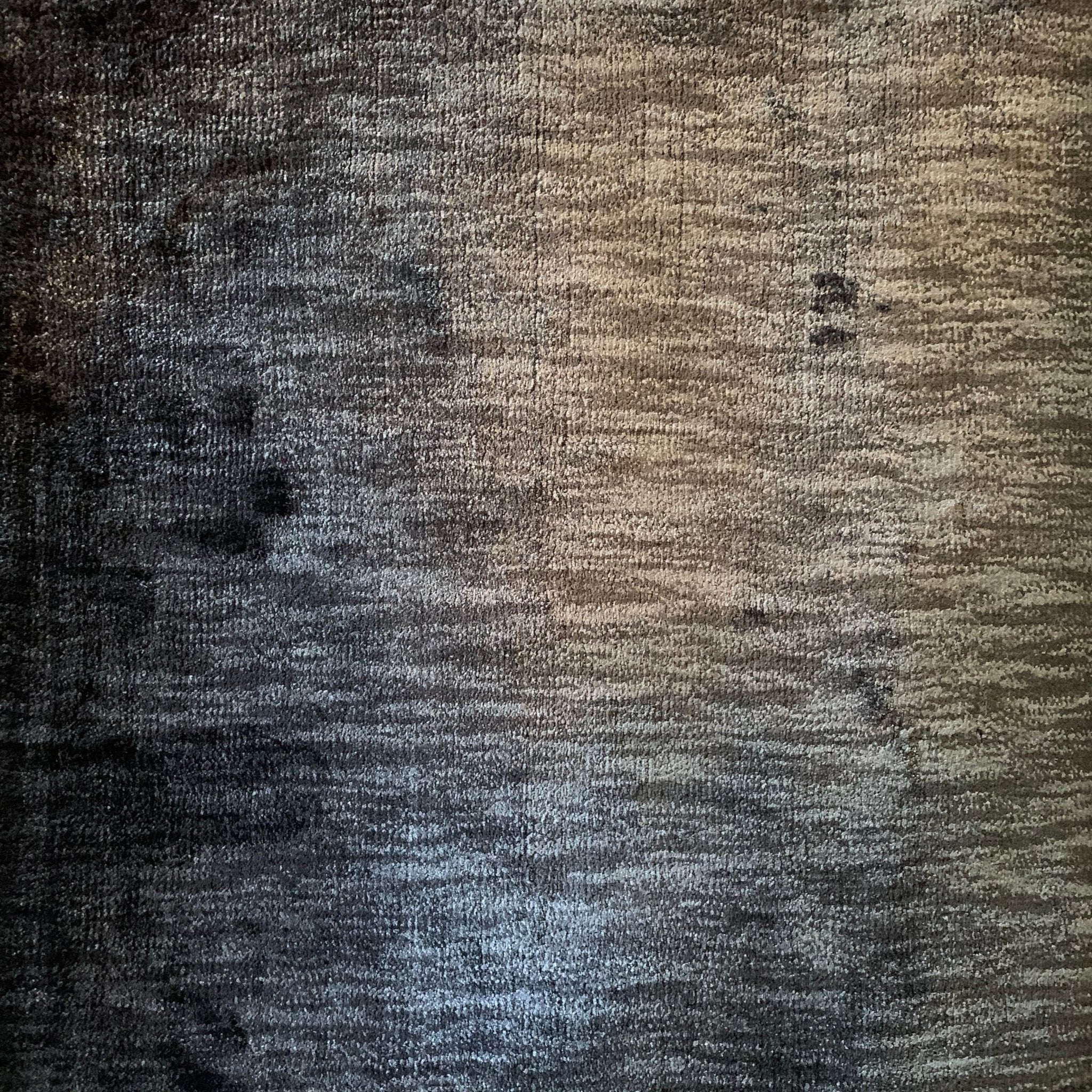 Charcoal Brindle With White Striations Loom Knotted Viscose Rug | Banana Manor Rug Company