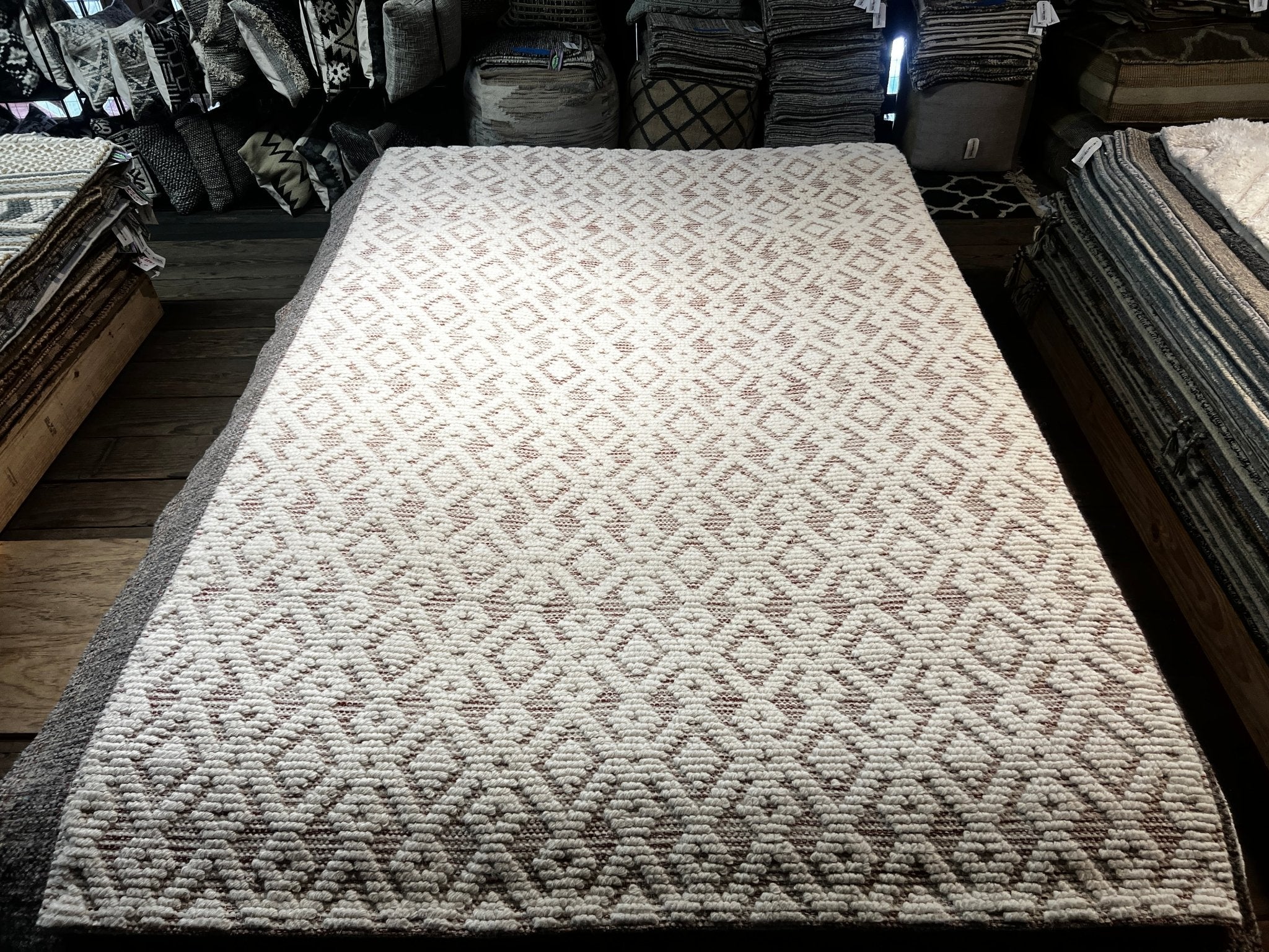 Chart Room 5x7.9 Handwoven Ivory Mix Modern | Banana Manor Rug Factory Outlet