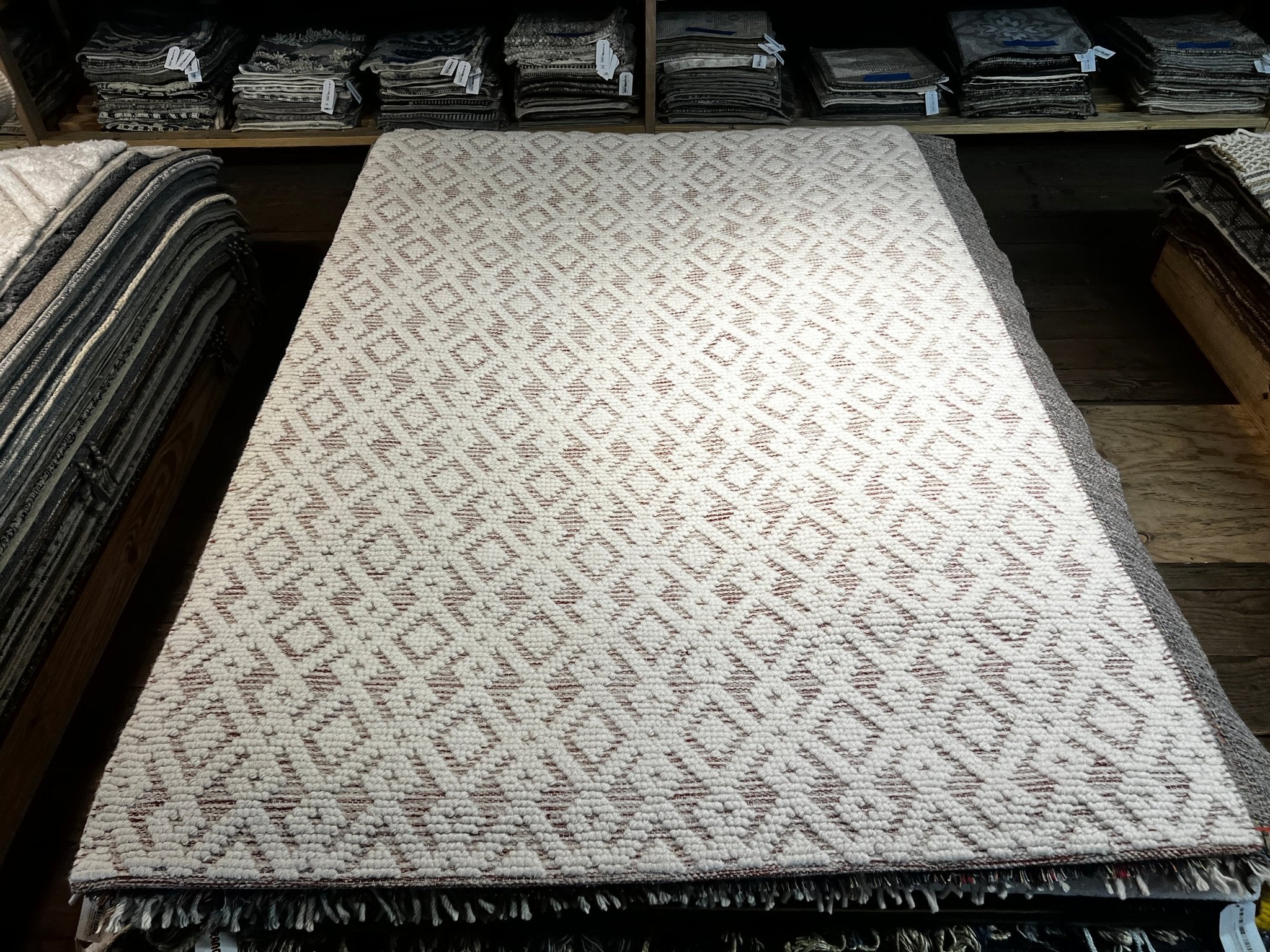 Chart Room 5x7.9 Handwoven Ivory Mix Modern | Banana Manor Rug Factory Outlet