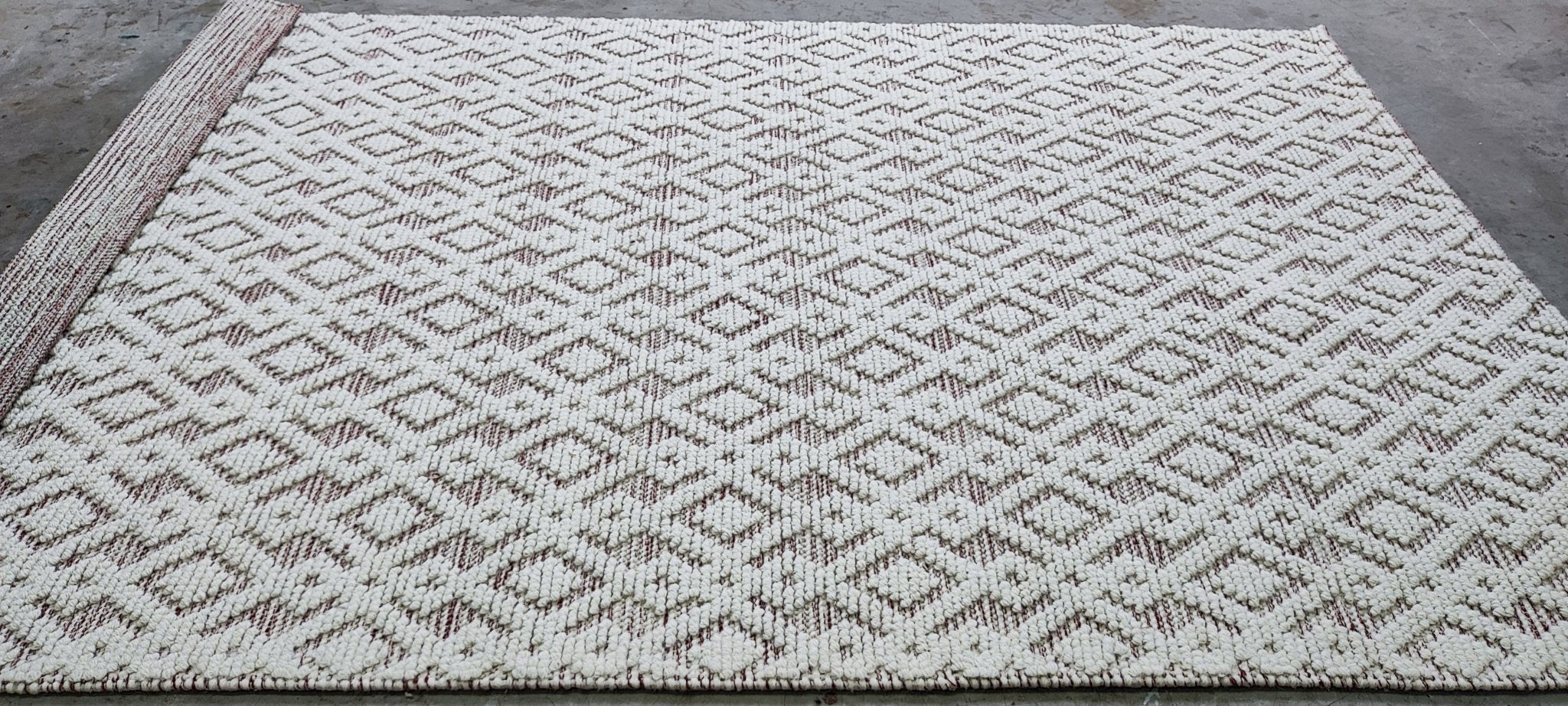 Chart Room 5x7.9 Handwoven Ivory Mix Modern | Banana Manor Rug Factory Outlet