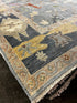 Chartres 8.1x10.1 Dark and Light Gray Hand-Knotted Afghani Oushak | Banana Manor Rug Company