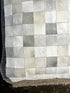 Checkerboard White & Gray Cowhide Rug (Multiple Styles and Sizes) | Banana Manor Rug Company