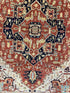 Chelsea Rust/Blue Hand Knotted Oriental 6.2x8.10 Rug | Banana Manor Rug Company