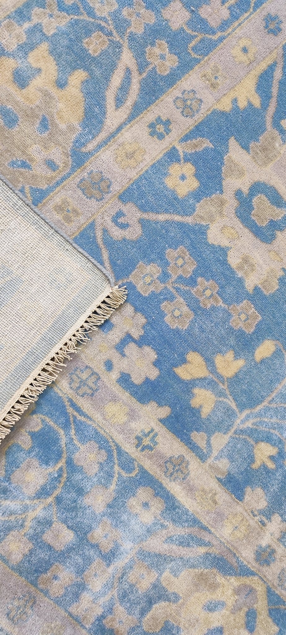 Chiara 9x12 Blue Oushak | Banana Manor Rug Factory Outlet