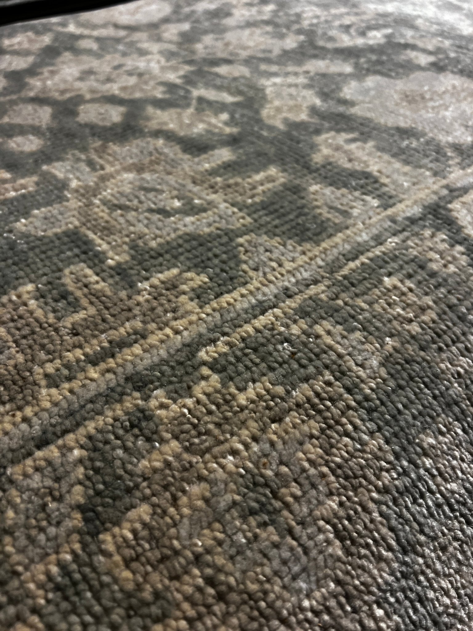 Christine Taylor 3.9x12.9 Hand-Knotted Silver & Grey Oushak Runner | Banana Manor Rug Factory Outlet