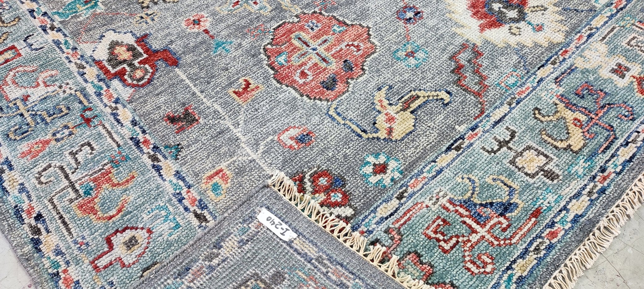 Christine Thompson Grey Hand-Knotted Oushak Rug 8x10 | Banana Manor Rug Company