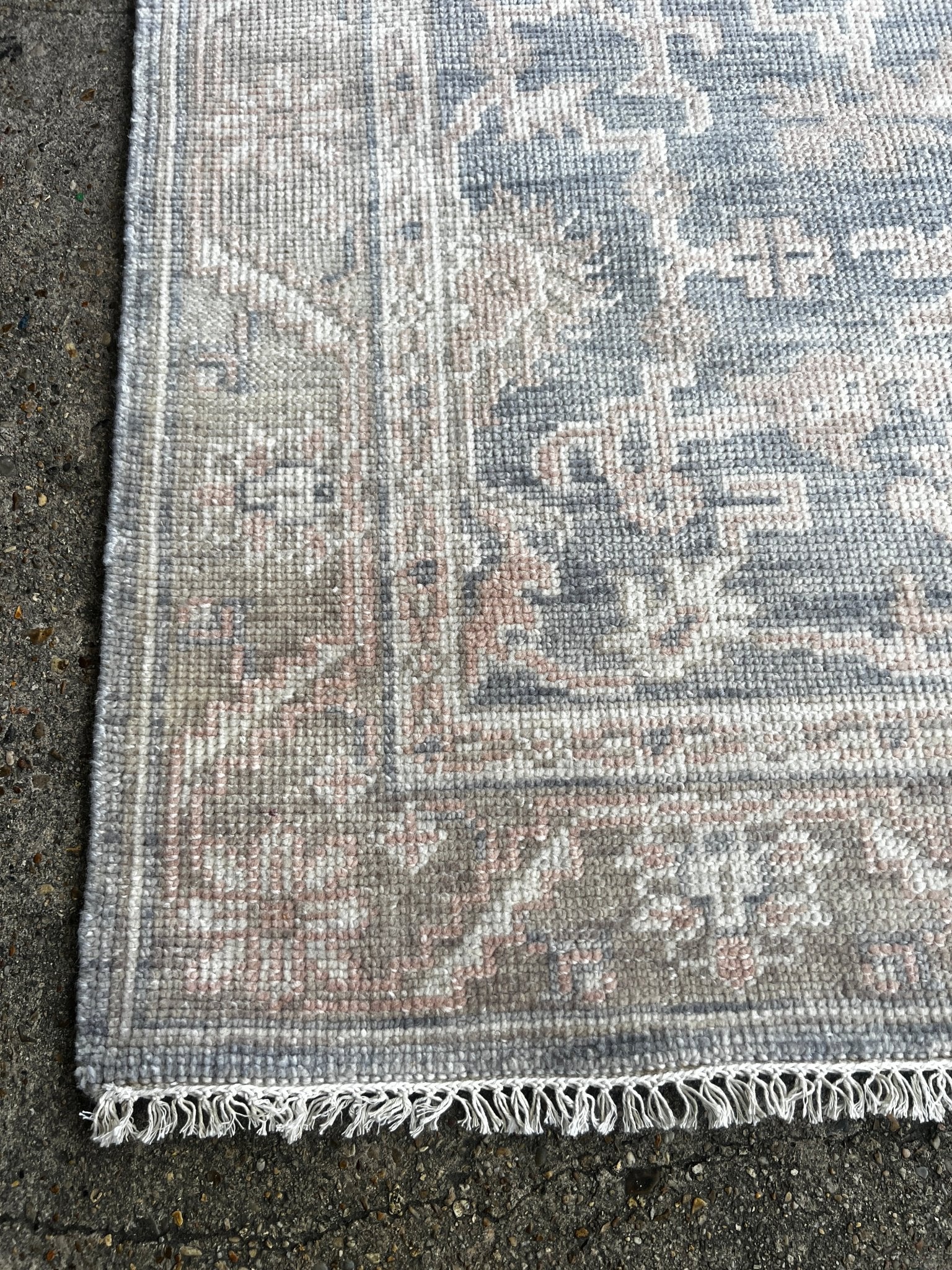 Claudia Jennings 4x6 Hand-Knotted Grey & Light Rust Turkish Oushak | Banana Manor Rug Factory Outlet