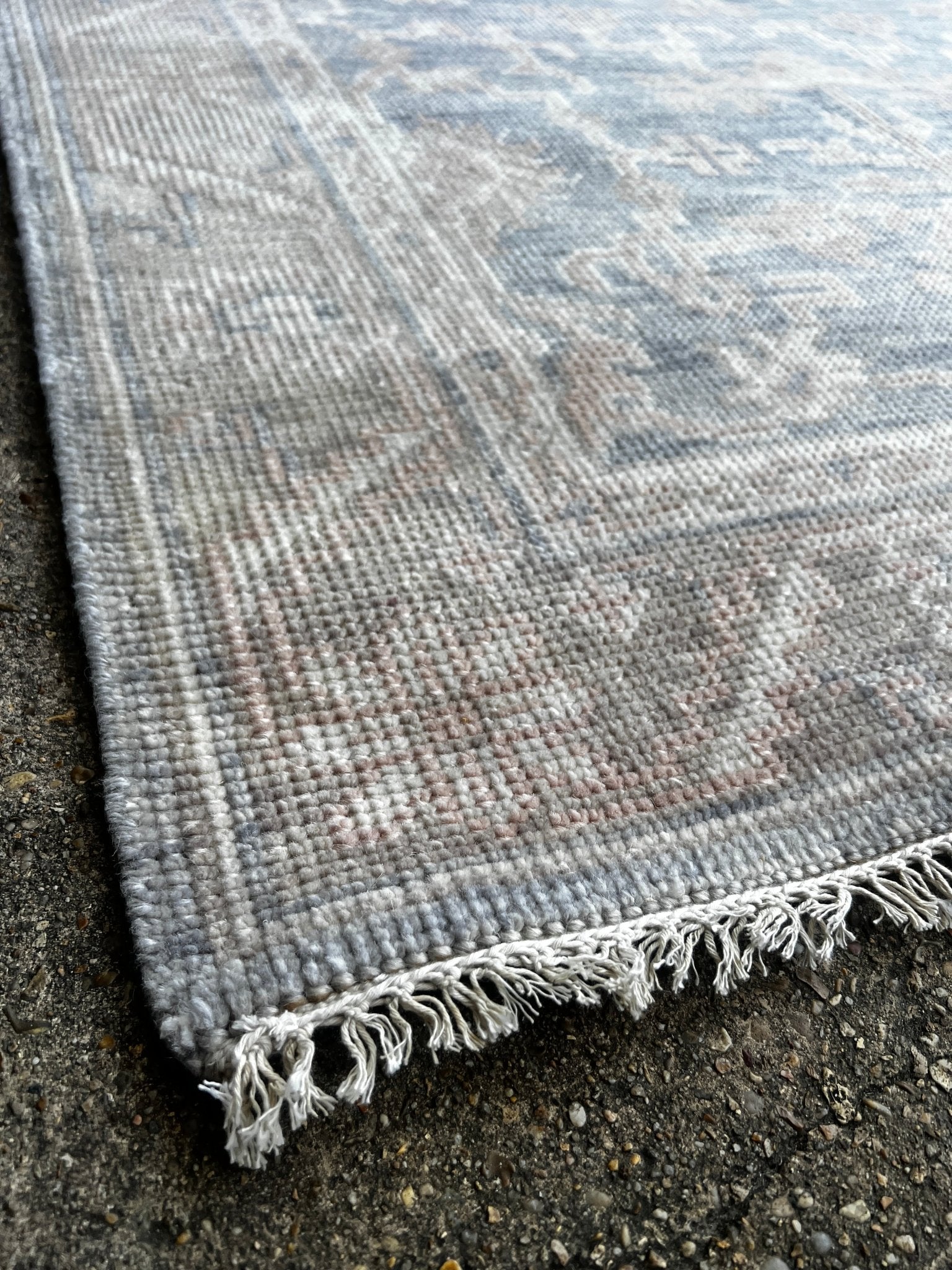 Claudia Jennings 4x6 Hand-Knotted Grey & Light Rust Turkish Oushak | Banana Manor Rug Factory Outlet