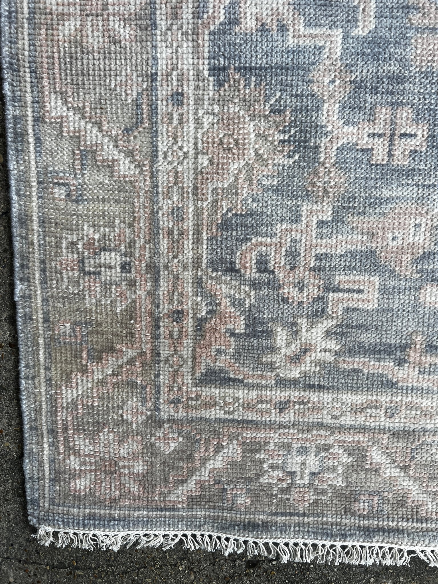 Claudia Jennings 4x6 Hand-Knotted Grey & Light Rust Turkish Oushak | Banana Manor Rug Factory Outlet