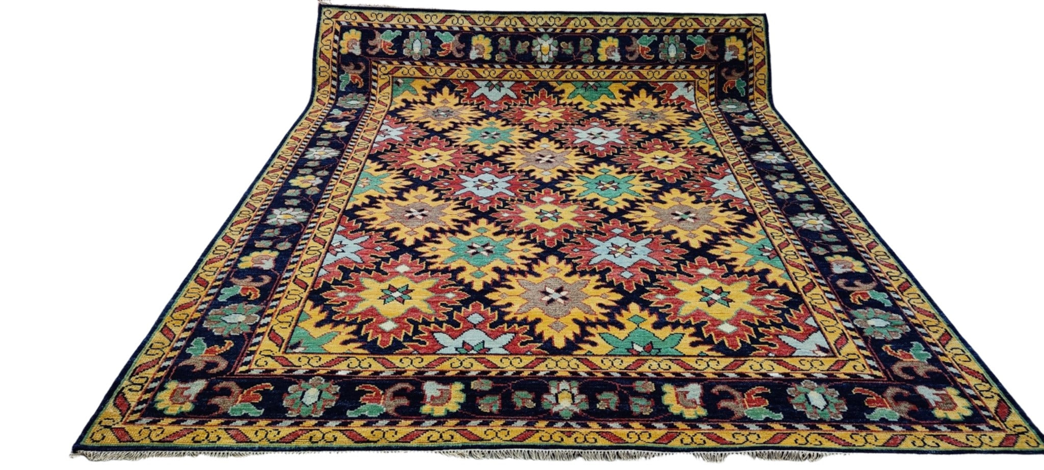 Claudia Karvan Hand-Knotted Oushak Rug Rust and Blue Multi-Colored 8.3X10 | Banana Manor Rug Company