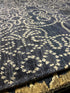 Clyde Weston 5.6x8.9 Hand-Knotted Blue & Silver Floral | Banana Manor Rug Factory Outlet