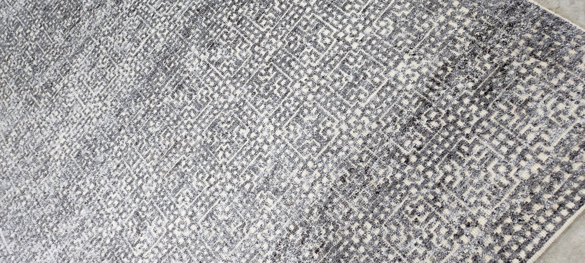 Cobb 9x11.9 Hand-Knotted Grey & Ivory Modern | Banana Manor Rug Factory Outlet