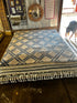 Coletta 9x11.6 Grey & Blue Hand Knotted | Banana Manor Rug Factory Outlet