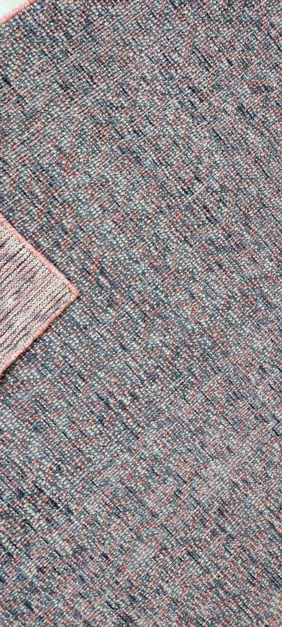 Colin Stiles 8x8 Handwoven Textured Wool Durrie | Banana Manor Rug Factory Outlet