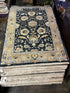 Colleen 6x9 Hand-Knotted Blue & Tan Oushak | Banana Manor Rug Factory Outlet