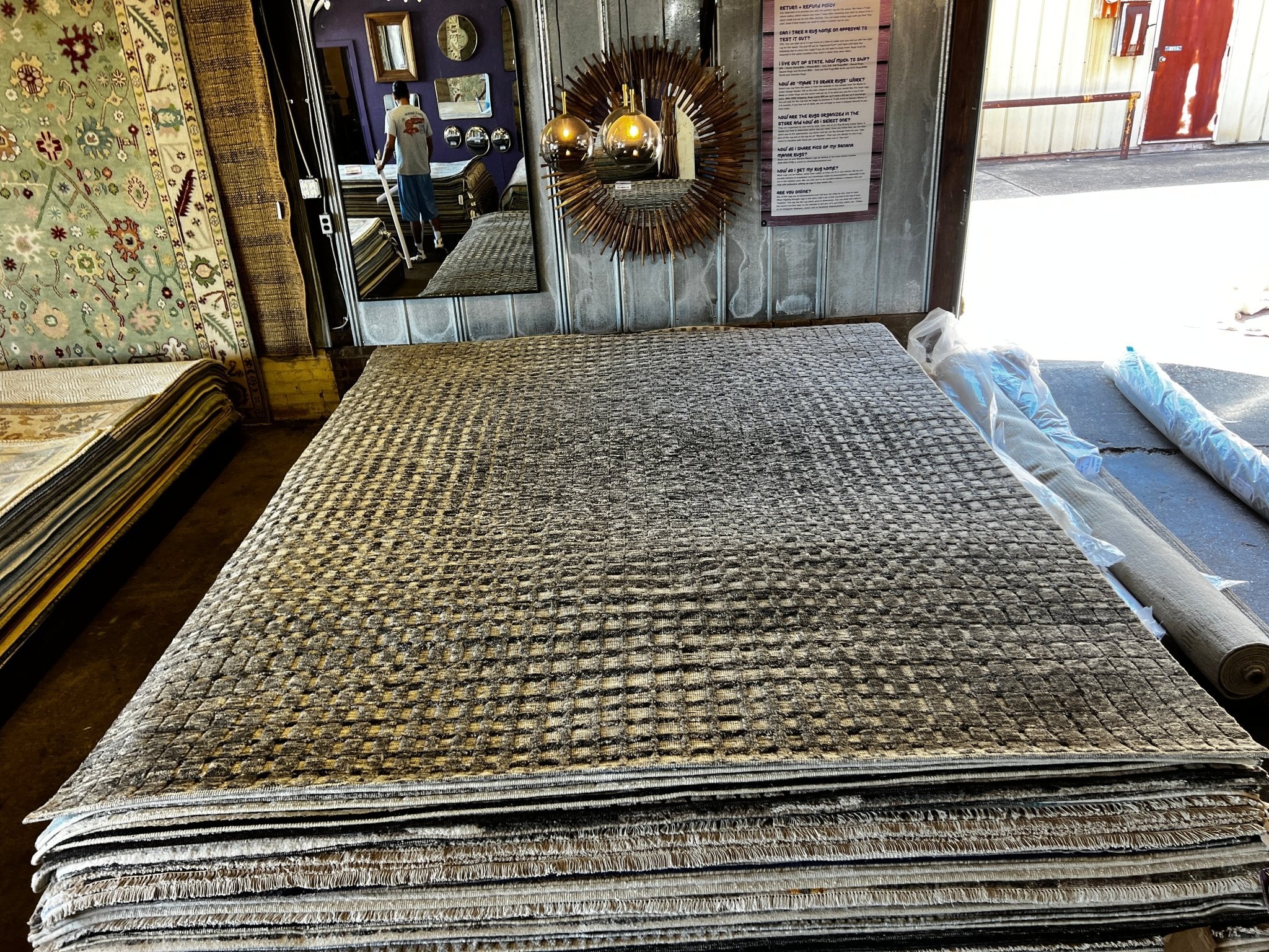 Connery 9x12 Hand-Knotted Silver & Grey Modern | Banana Manor Rug Factory Outlet