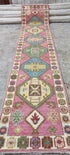 Constance 2.6x10 Hand-Knotted Light Pink Oushak Runner | Banana Manor Rug Factory Outlet